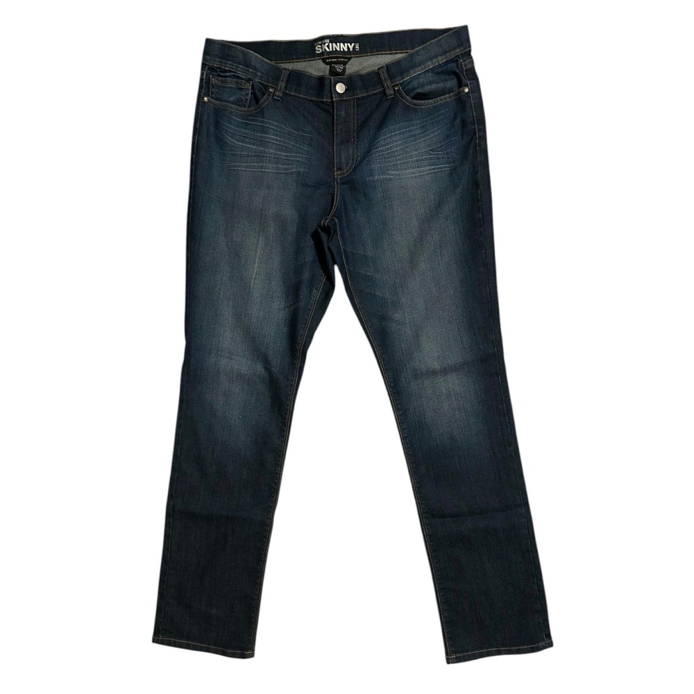 NY & CO Dark Wash Low Rise Skinny Leg Jeans 14/32